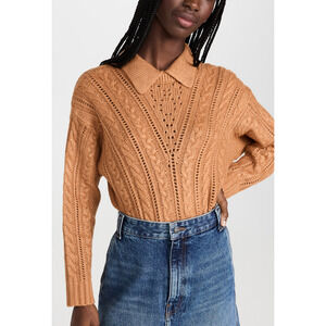 525 Airspun Cable Polo Pullover Sweaters Size XL